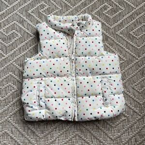Colorful Polka Dot Kids Puffer Vest- 3T